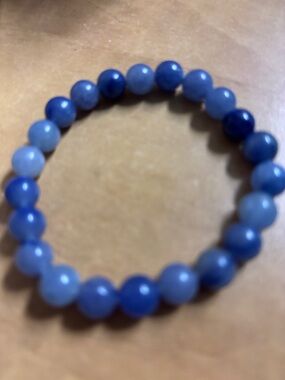 Blue Aventurine Beaded Stretch Bracelet - Women Jewelry